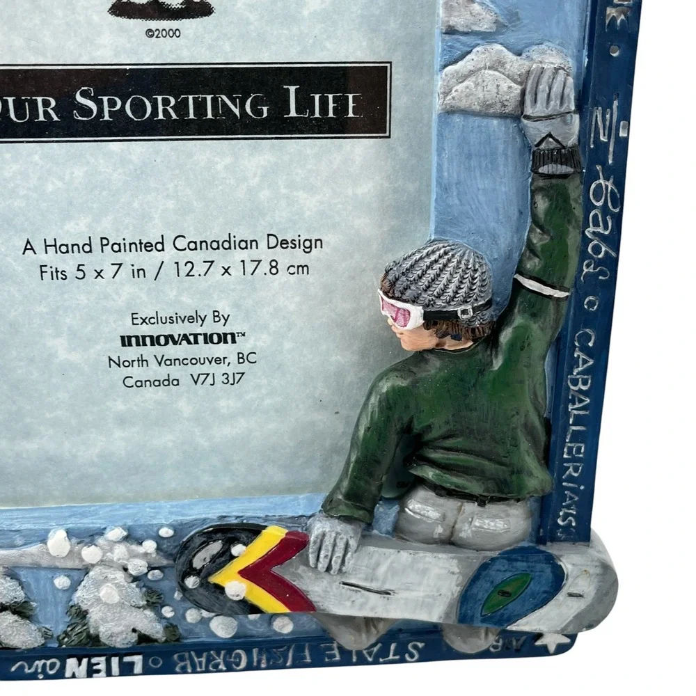 Innovation Our Sporting Life Snowboarder Photo Frame 5x7 Hand Painted 270229